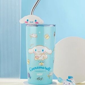 Sanrio Cinnamoroll Stainless Steel Hot/cold 20 oz Tumbler With Straw